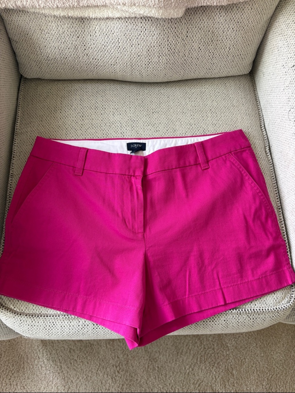 J. Crew Bright Fuchsia Cotton Blend Bermuda Shorts